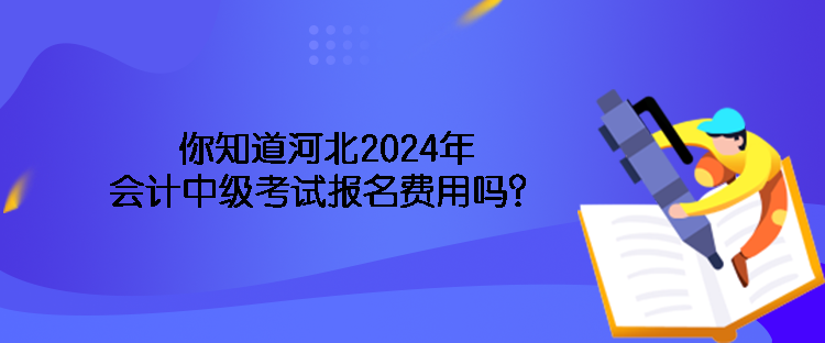 你知道河北2024年會計中級考試報名費用嗎？