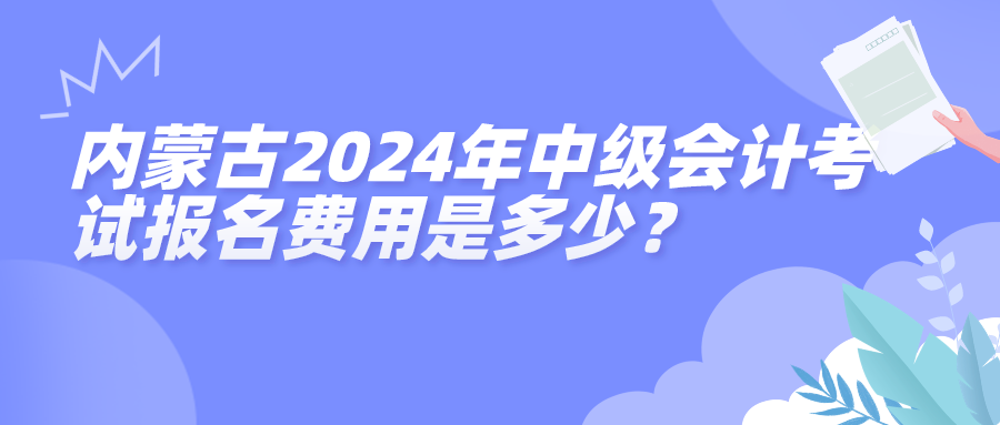 內(nèi)蒙古2024中級會計考試報名費用