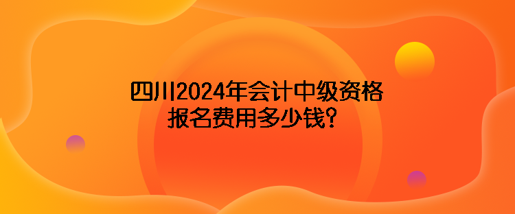 四川2024年會計(jì)中級資格報(bào)名費(fèi)用多少錢？