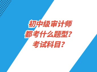 初中級(jí)審計(jì)師都考什么題型？考試科目？