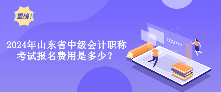 2024年山東省中級會計職稱考試報名費用是多少？