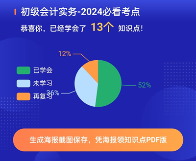 最后一波~2024年初級(jí)會(huì)計(jì)考點(diǎn)速記神器更新50個(gè)必看考點(diǎn)！