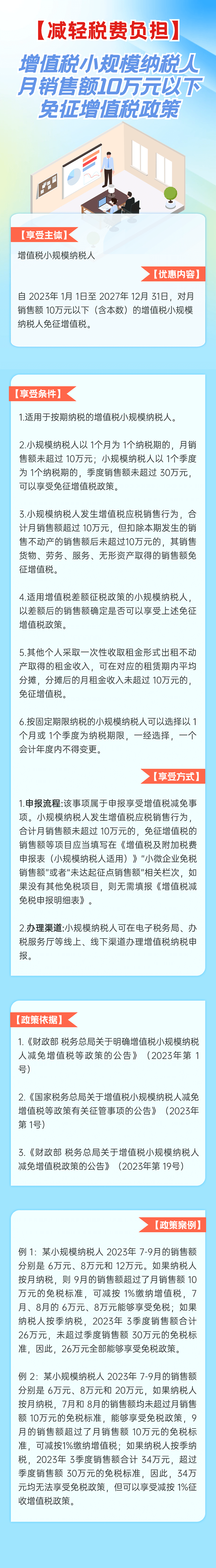 小規(guī)模納稅人如何享受月銷售額10萬(wàn)元以下免征增值稅政策