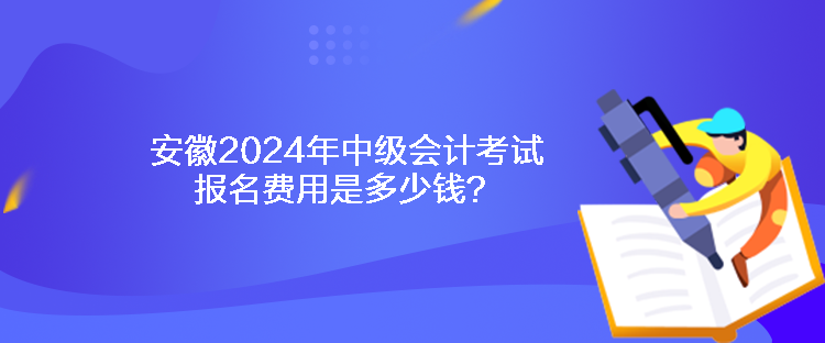 安徽2024年中級(jí)會(huì)計(jì)考試報(bào)名費(fèi)用是多少錢？