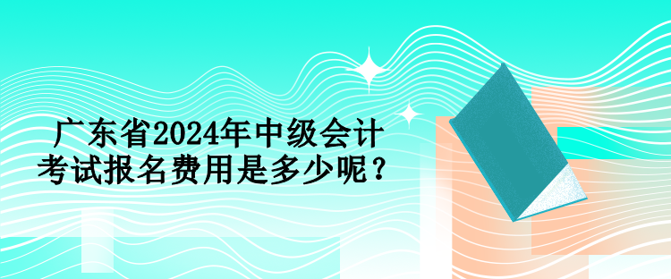 廣東省2024年中級會計考試報名費用是多少呢？