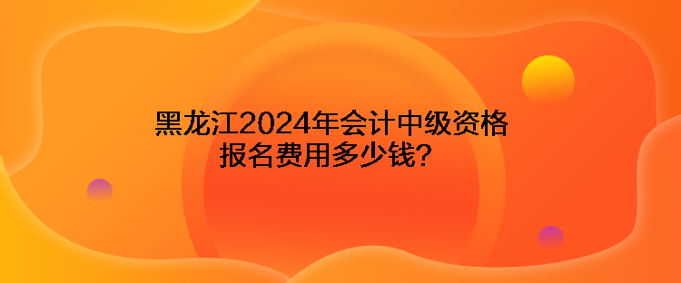 黑龍江2024年會計(jì)中級資格報(bào)名費(fèi)用多少錢？