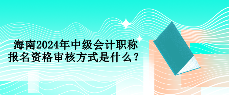 海南2024年中級(jí)會(huì)計(jì)職稱報(bào)名資格審核方式是什么？