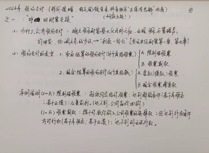 【李忠魁手寫講義】中級(jí)會(huì)計(jì)實(shí)務(wù)“股份支付”先掌握！