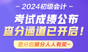 青海2024年初級會計資格考試成績終于公布啦~查分入口已開通！