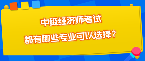 中級(jí)經(jīng)濟(jì)師考試都有哪些專業(yè)可以選擇？