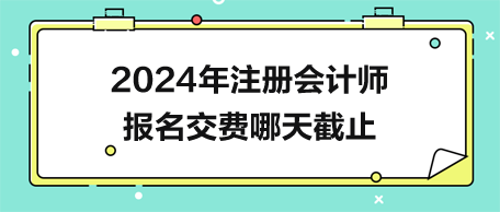 2024年注冊會計(jì)師報(bào)名交費(fèi)哪天截止？