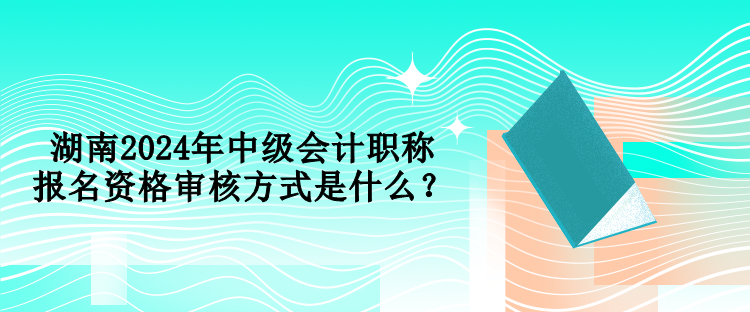 湖南2024年中級(jí)會(huì)計(jì)職稱報(bào)名資格審核方式是什么？