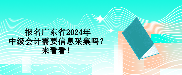 報(bào)名廣東省2024年中級(jí)會(huì)計(jì)需要信息采集嗎？來(lái)看看！