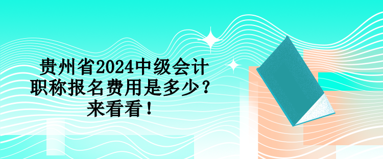 貴州省2024中級會計職稱報名費(fèi)用是多少？來看看！