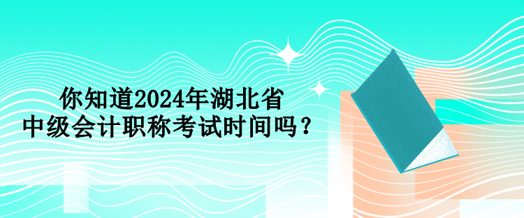 你知道2024年湖北省中級會計職稱考試時間嗎？