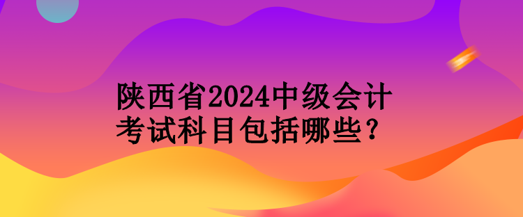 陜西省2024中級(jí)會(huì)計(jì)考試科目包括哪些？