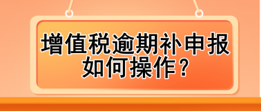 增值稅逾期補(bǔ)申報(bào)如何操作？